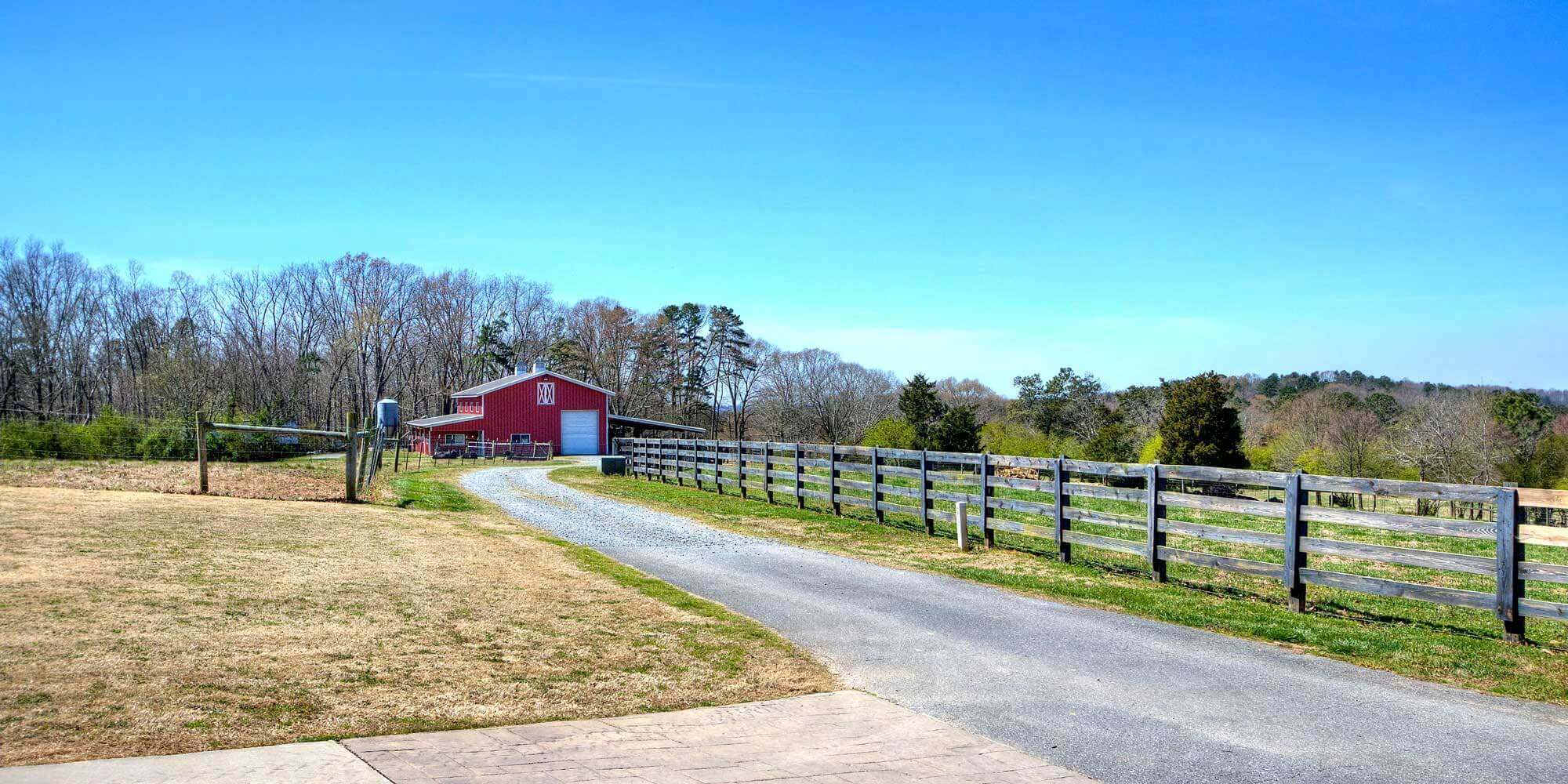 Gravel Road Red Barn